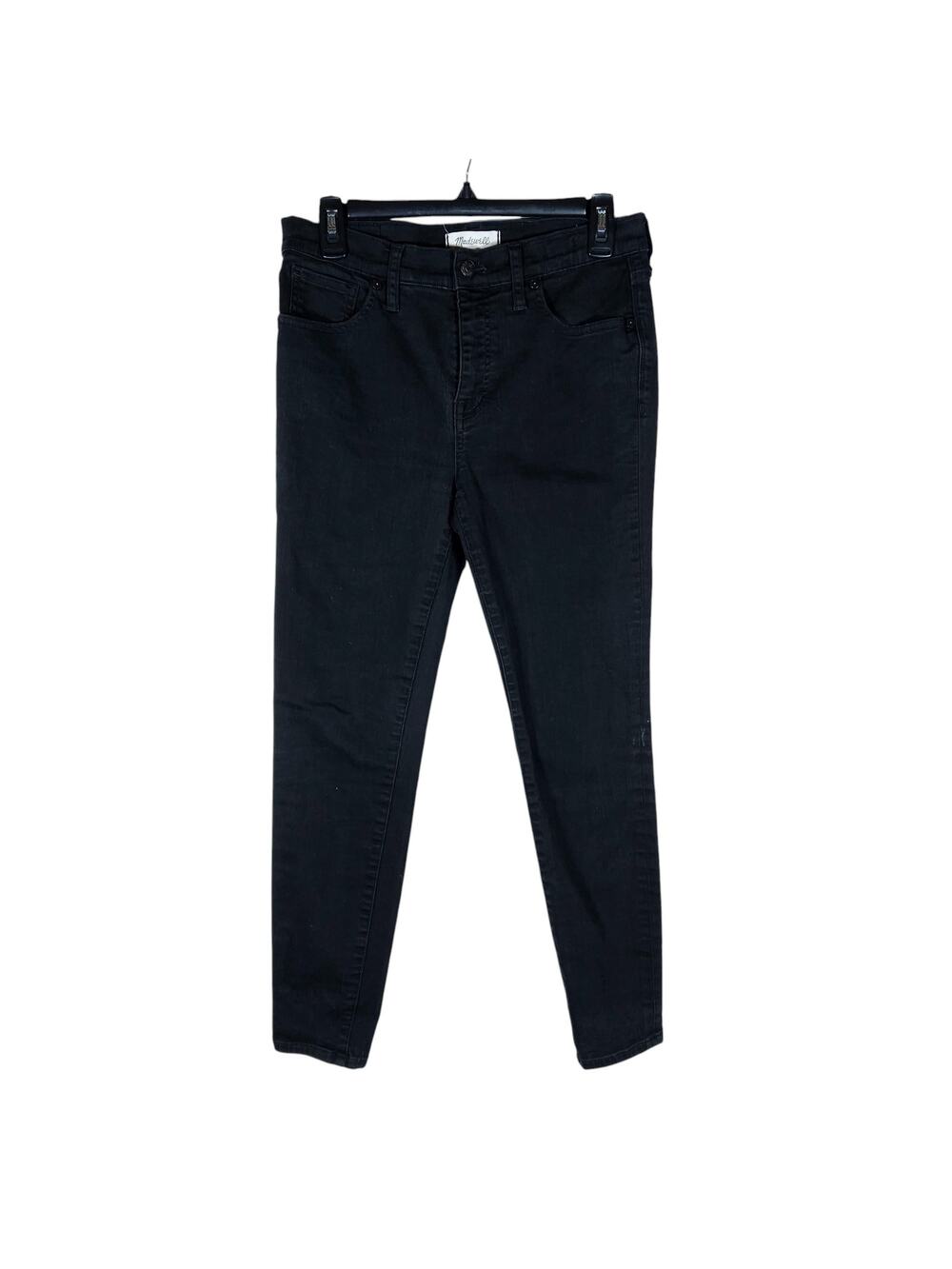 Madewell Womens 29 Black Skinny Jeans High Rise Denim Modern Classic Edgy Style